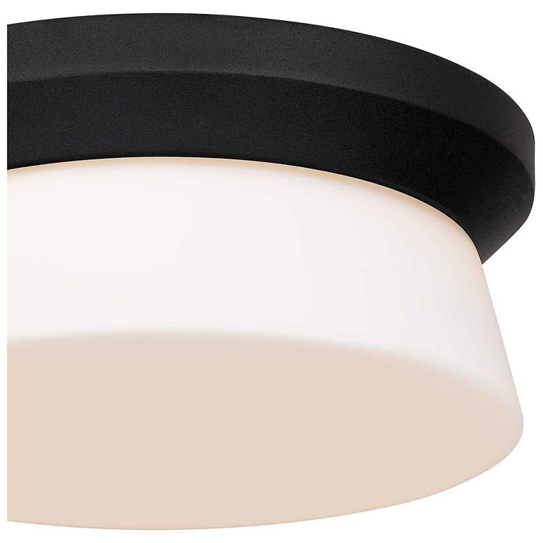 Image 5 Alteck Skirt 11" Sand Black LED Flush Mount more views