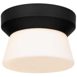 Alteck Skirt 7" Sand Black LED Flush Mount