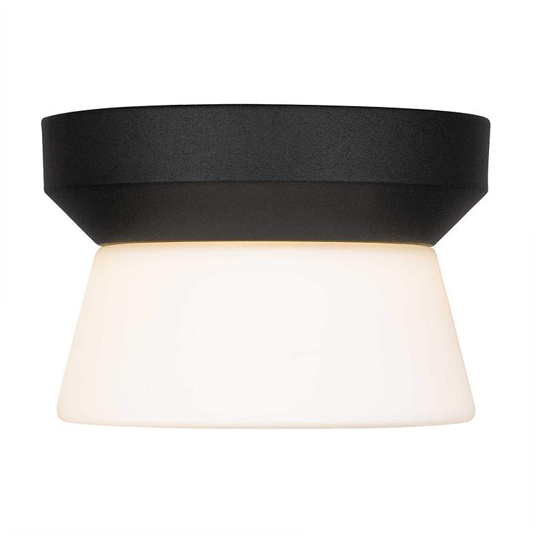 Image 3 Alteck Skirt 7" Sand Black LED Flush Mount more views