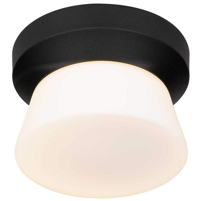 Image 4 Alteck Skirt 7" Sand Black LED Flush Mount more views