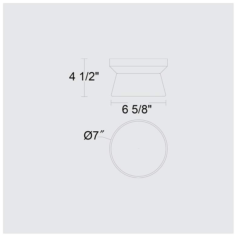 Image 6 Alteck Skirt 7" Sand Black LED Flush Mount more views