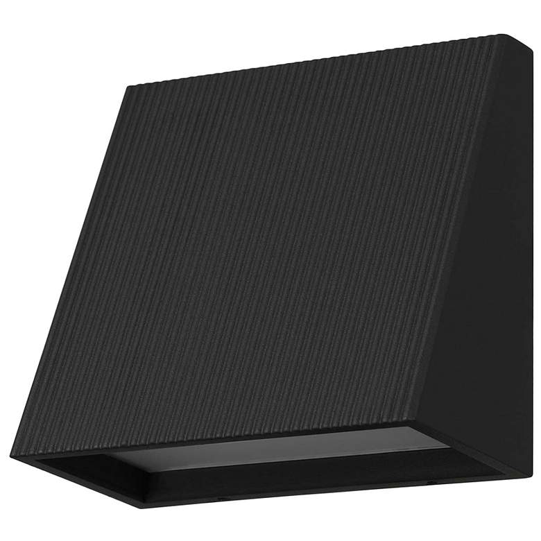 Image 2 Alteck Slant 5" Wide Sand Black LED Wall Sconce more views