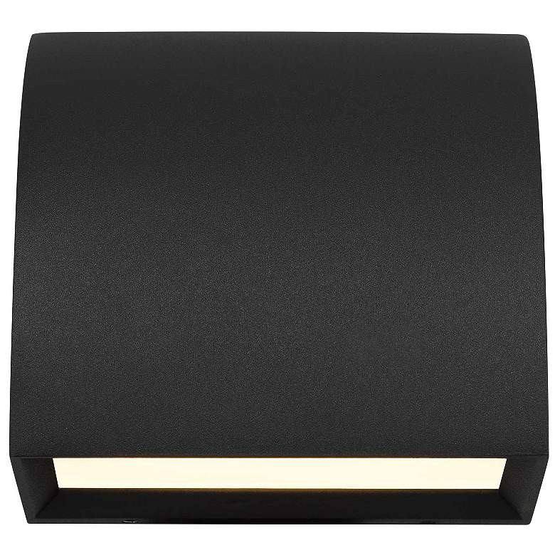 Image 3 Alteck Slope 4 1/2" Wide Sand Black LED Wall Sconce more views