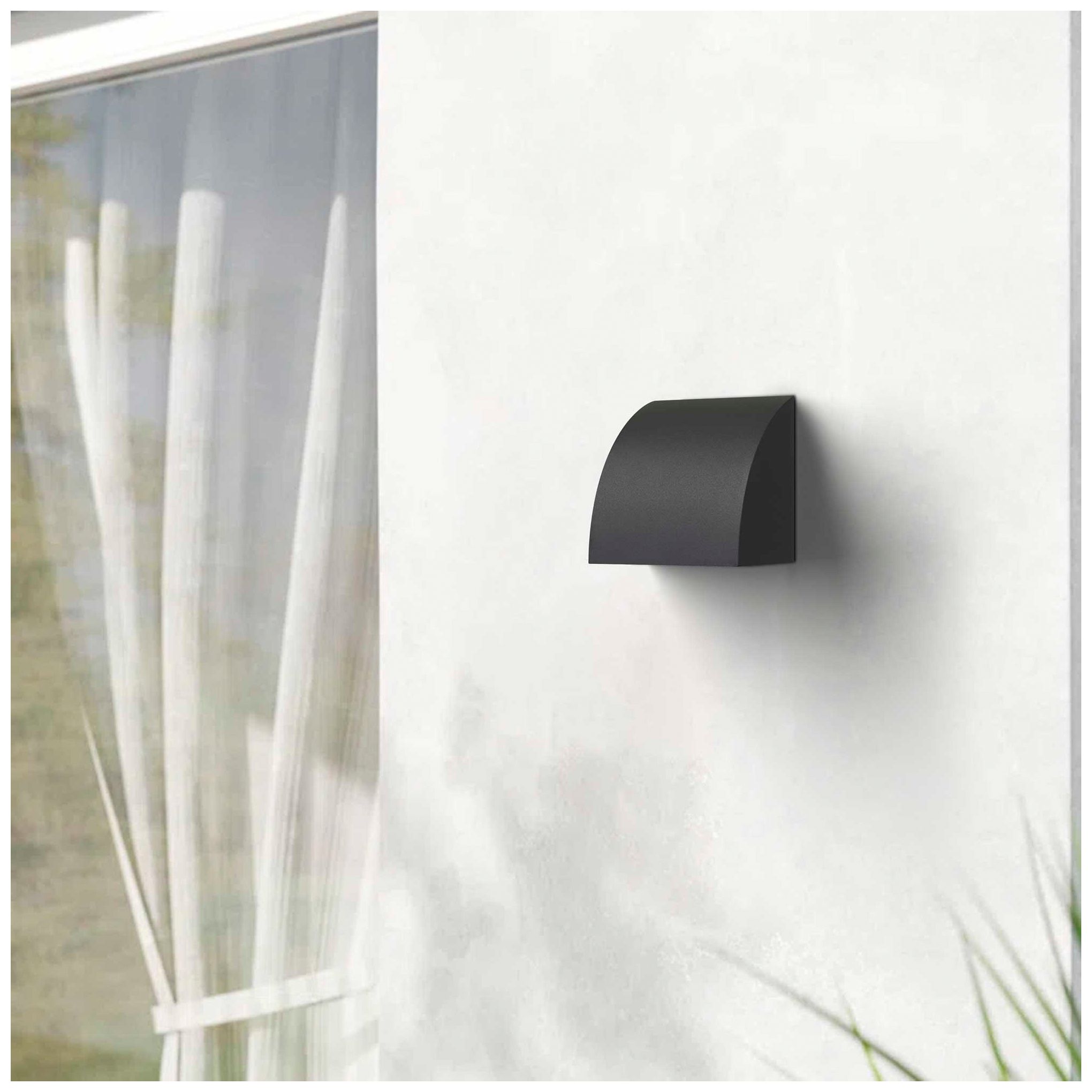 Alteck Slope 4 1/2" Wide Sand Black LED Wall Sconce