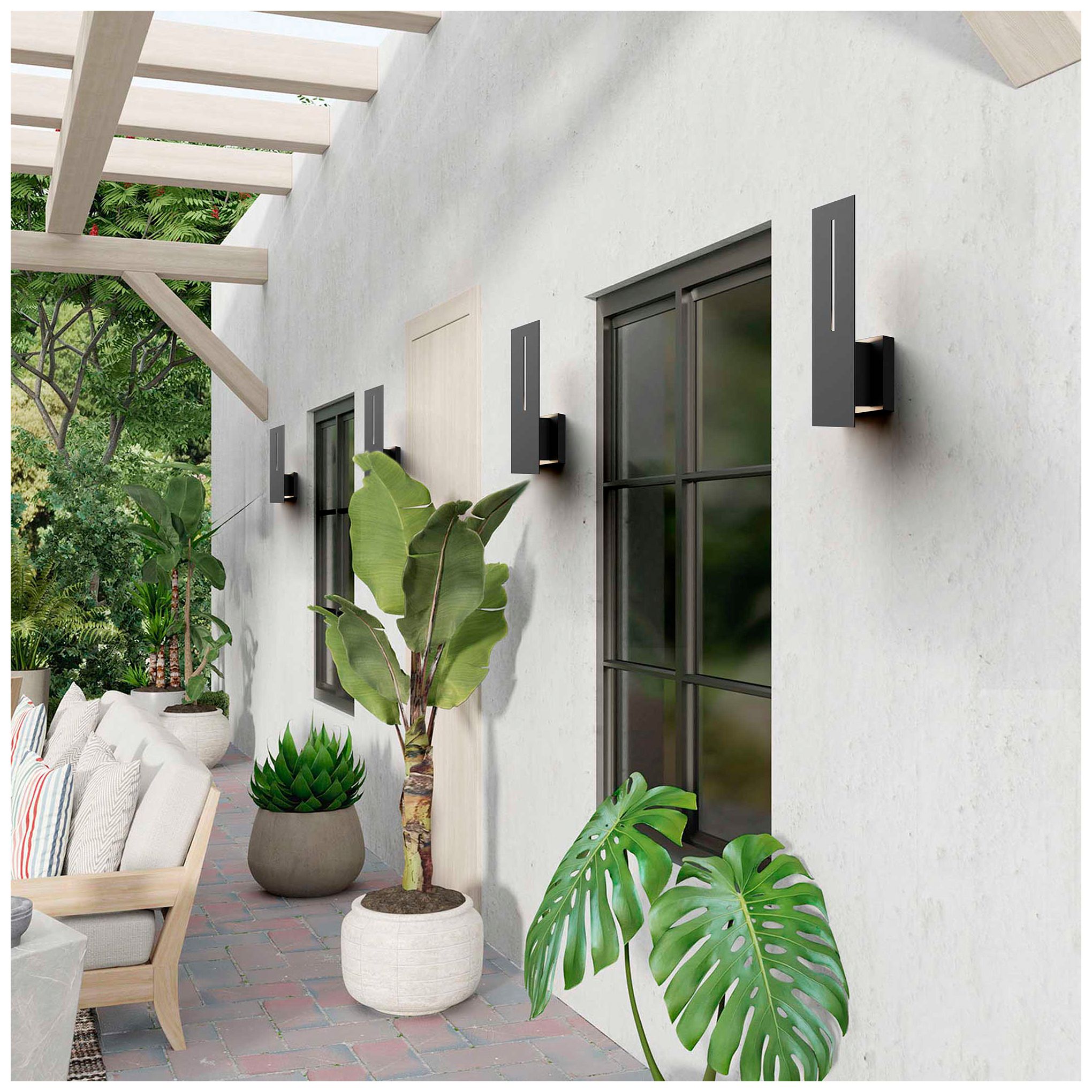 Image 7 Alteck Slot 15" High Sand Black LED Wall Sconce more views