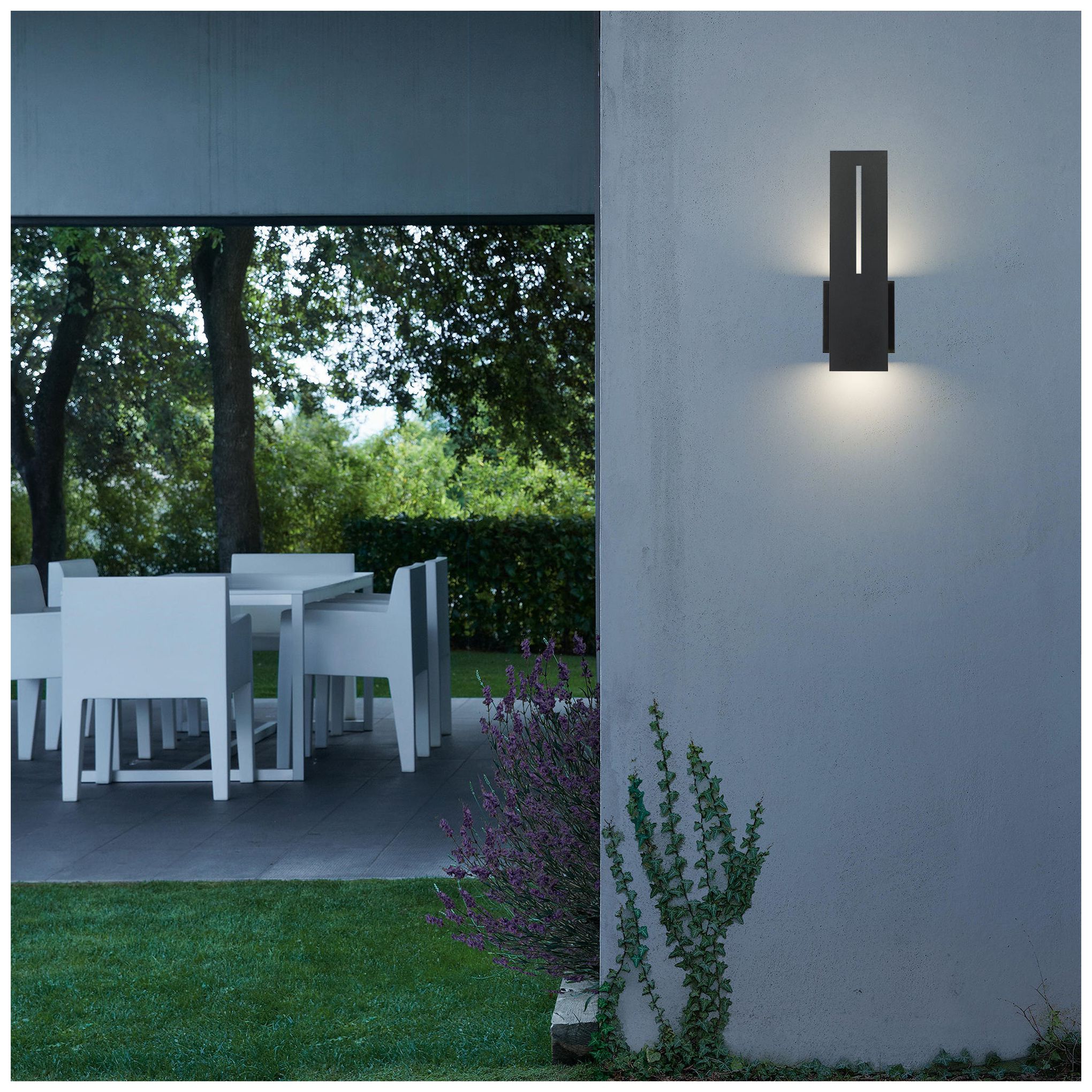 Alteck Slot 15" High Sand Black LED Wall Sconce