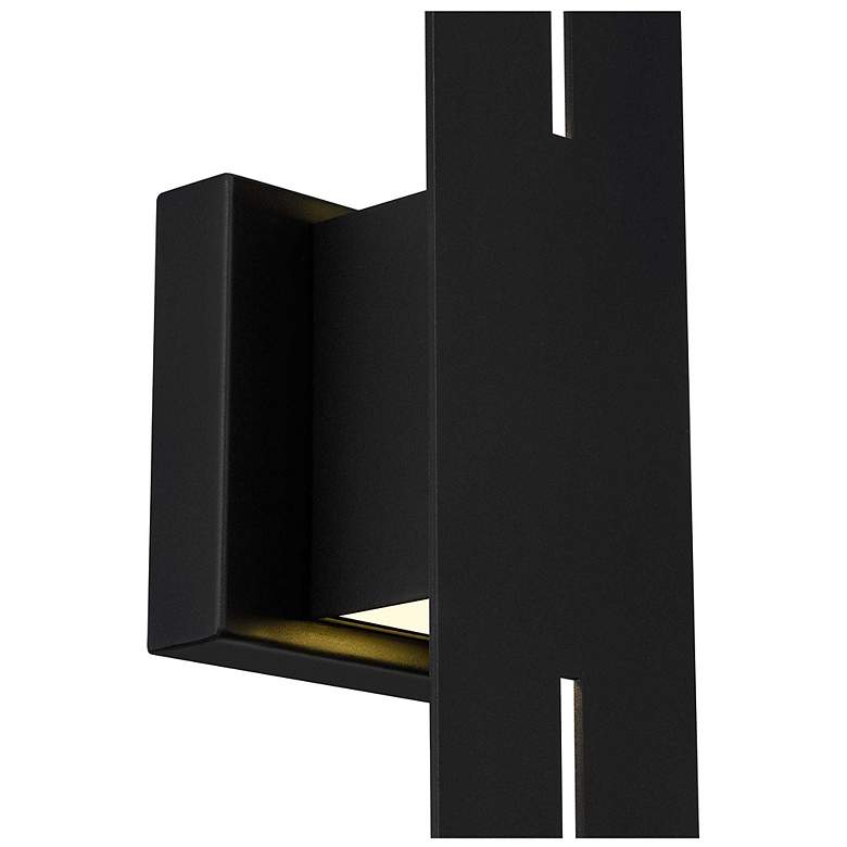 Image 5 Alteck Slot 24" High Sand Black LED Wall Sconce more views