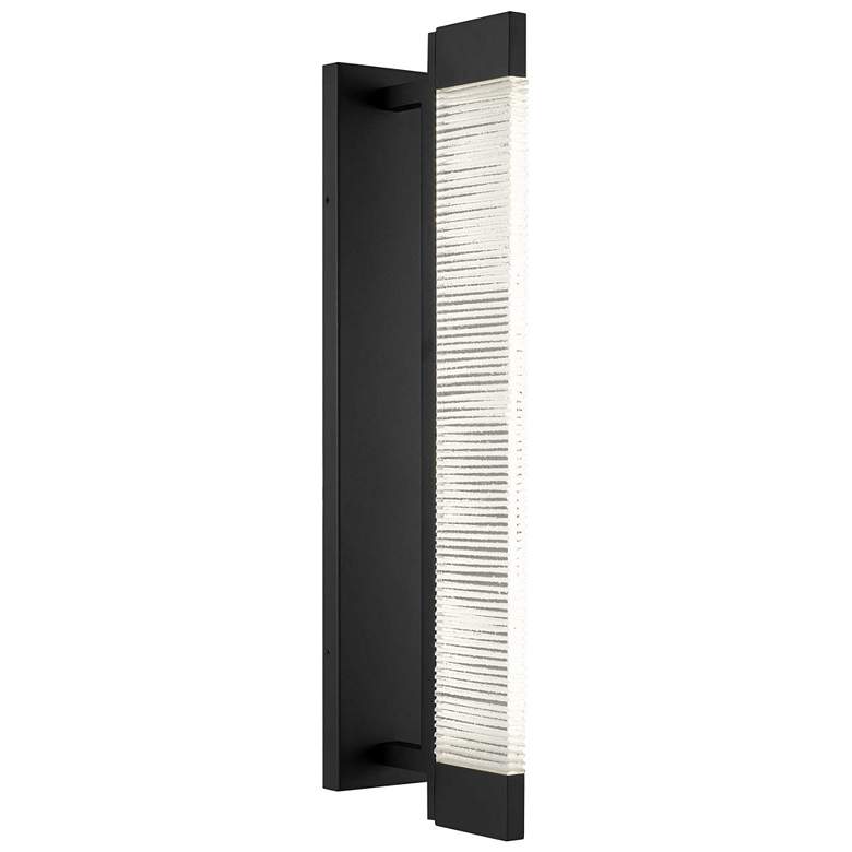 Image 1 Alteck Solice 26" High Sand Black LED Wall Sconce