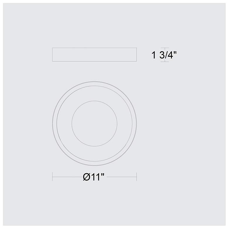 Image 6 Alteck Stellar 11" Sand Black LED Flush Mount more views