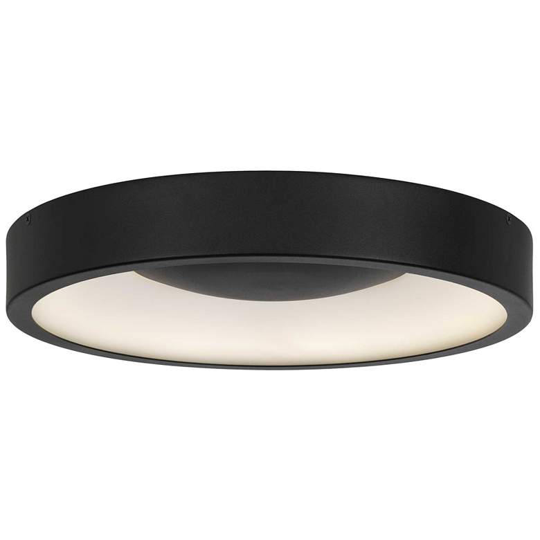 Image 1 Alteck Stellar 14" Sand Black LED Flush Mount