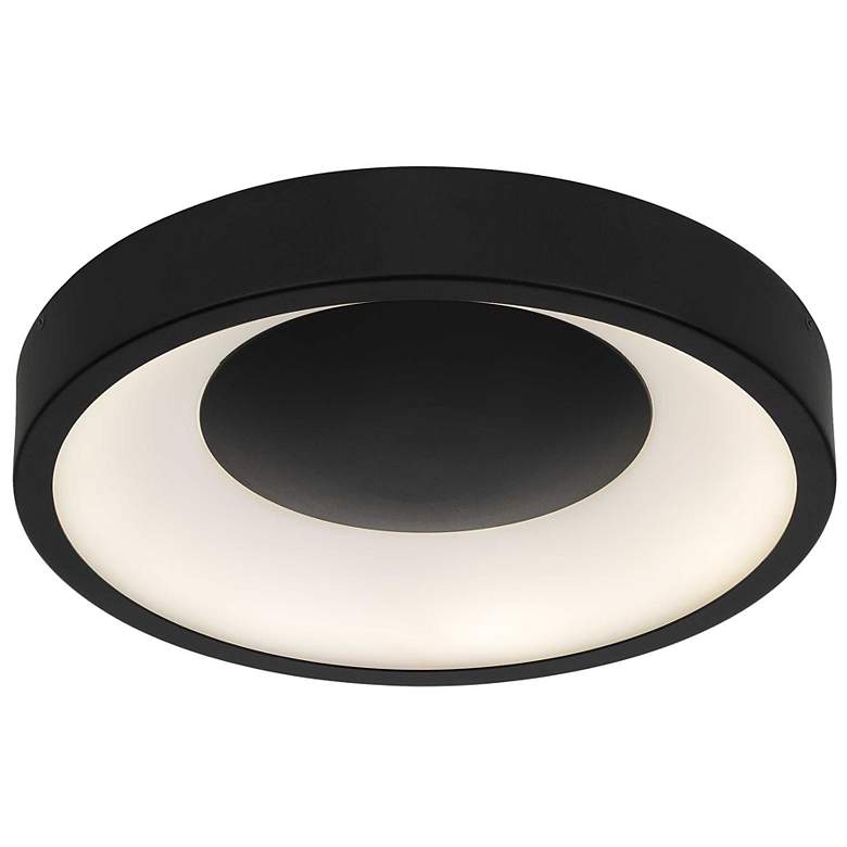 Image 4 Alteck Stellar 14" Sand Black LED Flush Mount more views