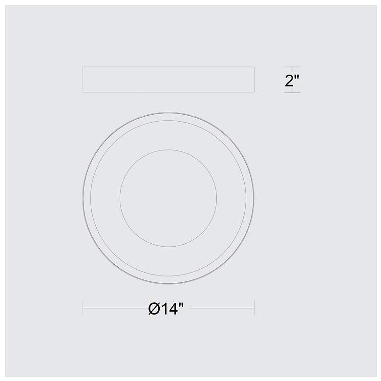 Image 6 Alteck Stellar 14" Sand Black LED Flush Mount more views