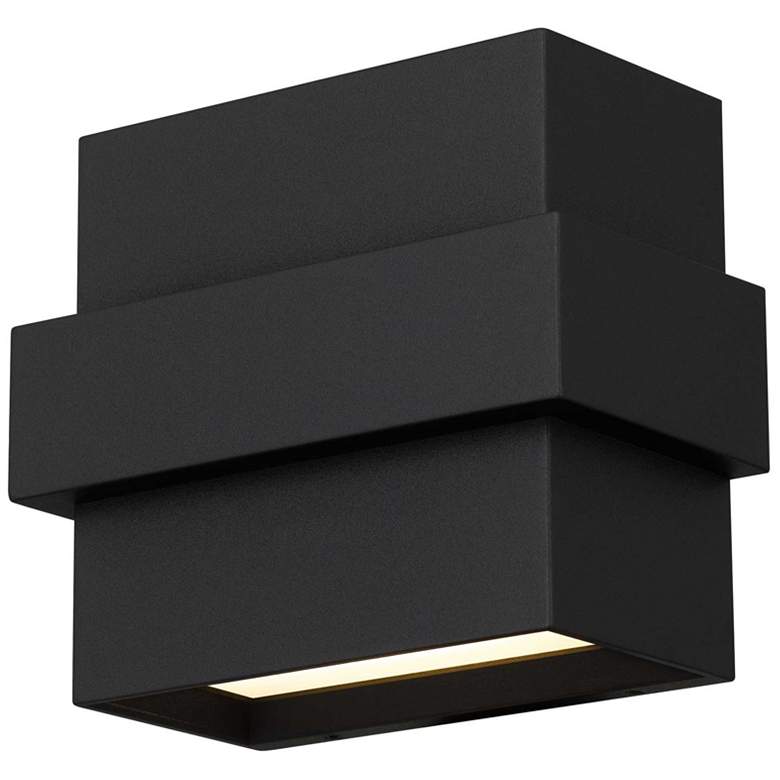 Image 1 Alteck Summit 5 3/4" Wide Sand Black LED Wall Sconce