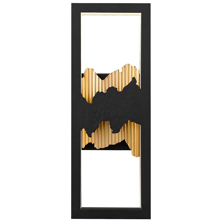 Image 3 Alteck Sunrize 15" High Sand Black LED Wall Sconce more views