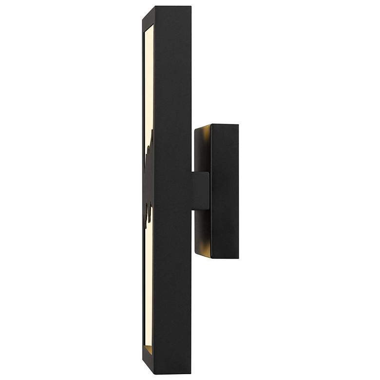 Image 4 Alteck Sunrize 15" High Sand Black LED Wall Sconce more views