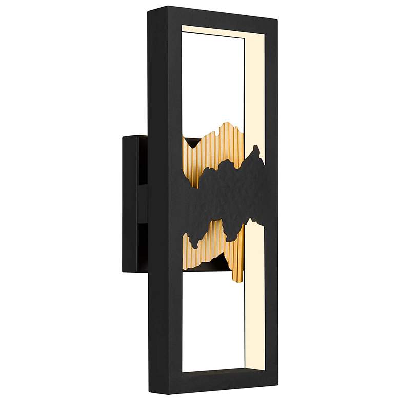 Image 5 Alteck Sunrize 15" High Sand Black LED Wall Sconce more views