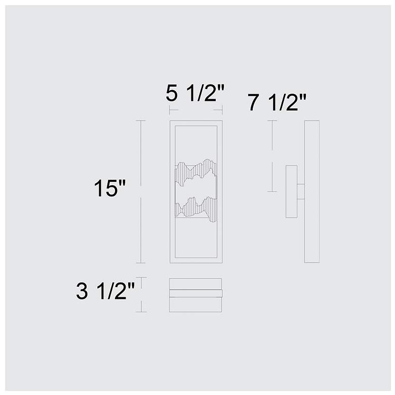 Image 7 Alteck Sunrize 15" High Sand Black LED Wall Sconce more views
