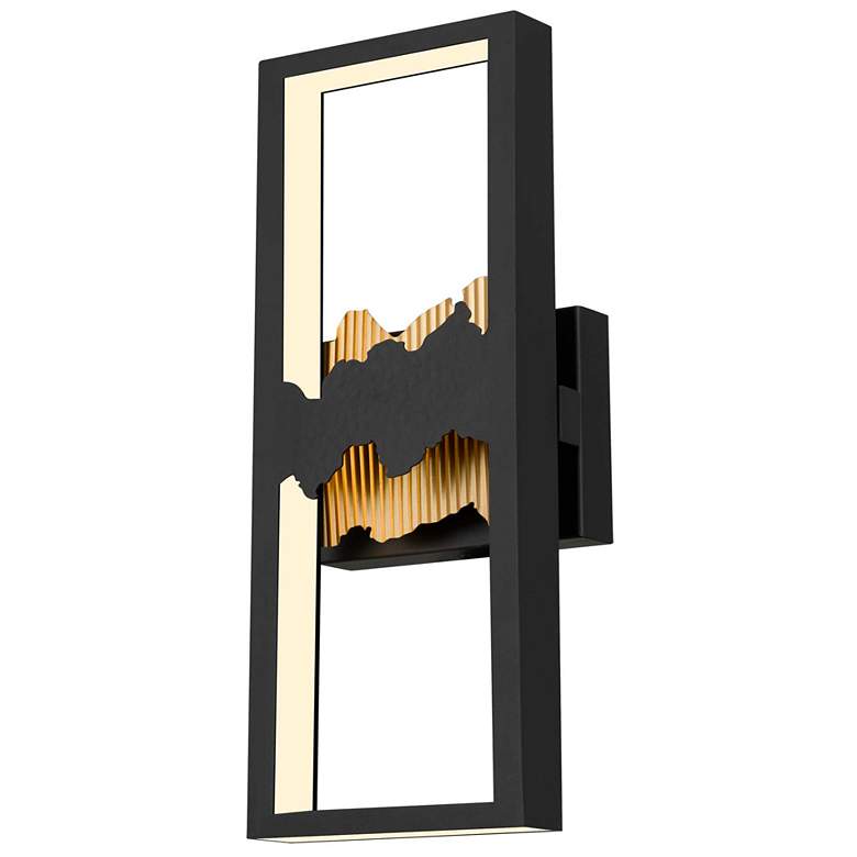 Image 1 Alteck Sunrize 22" High Sand Black LED Wall Sconce