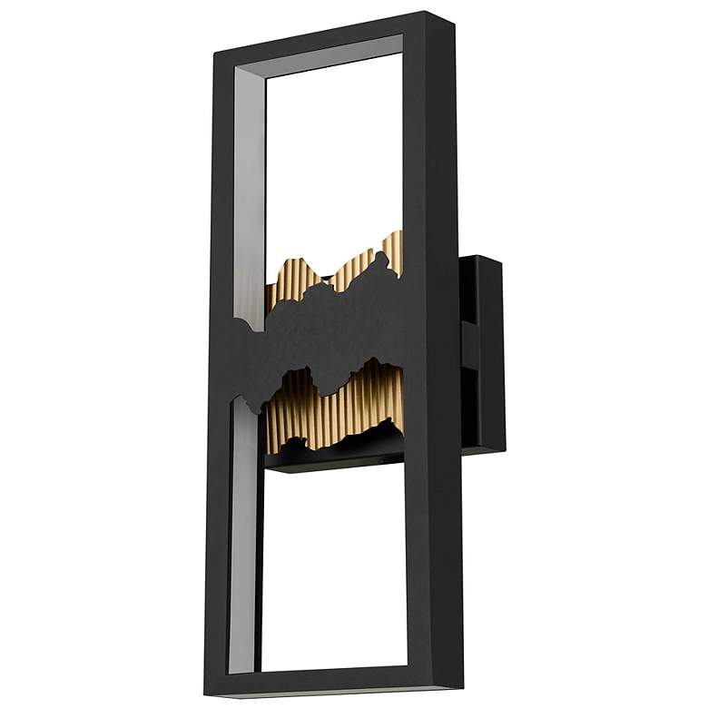 Image 2 Alteck Sunrize 22" High Sand Black LED Wall Sconce more views
