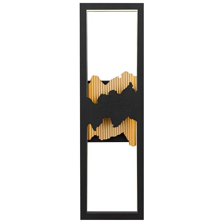 Image 3 Alteck Sunrize 22" High Sand Black LED Wall Sconce more views