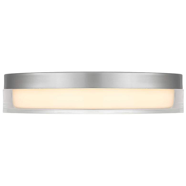 Image 2 Alteck Sunspot 12" Brushed Stainless Steel LED Flush Mount more views