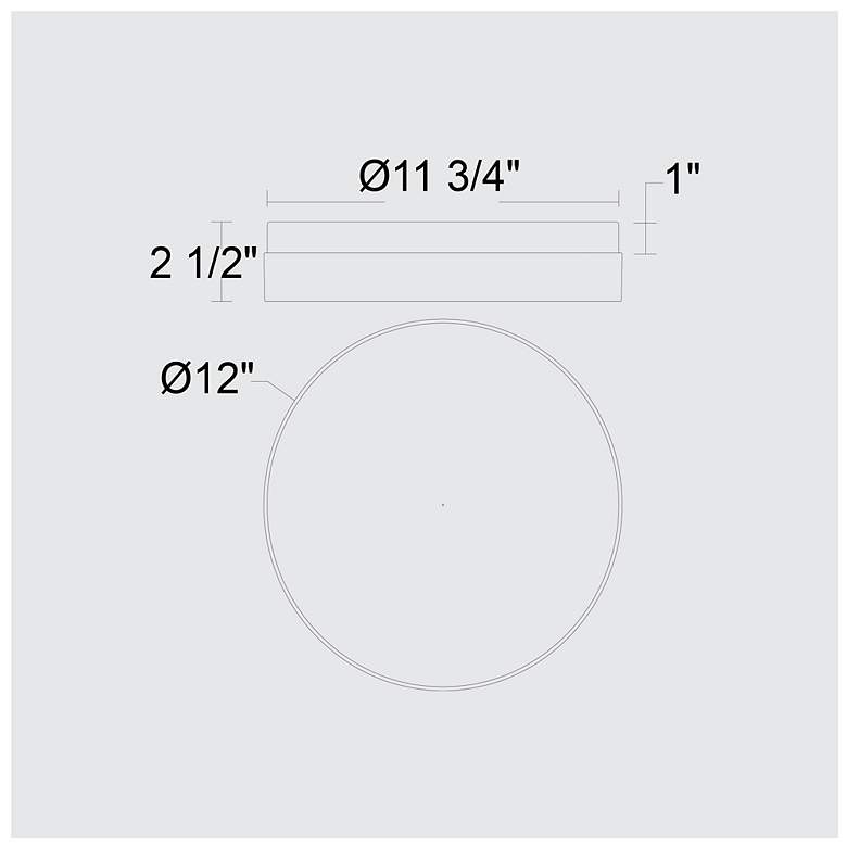 Image 6 Alteck Sunspot 12" Brushed Stainless Steel LED Flush Mount more views