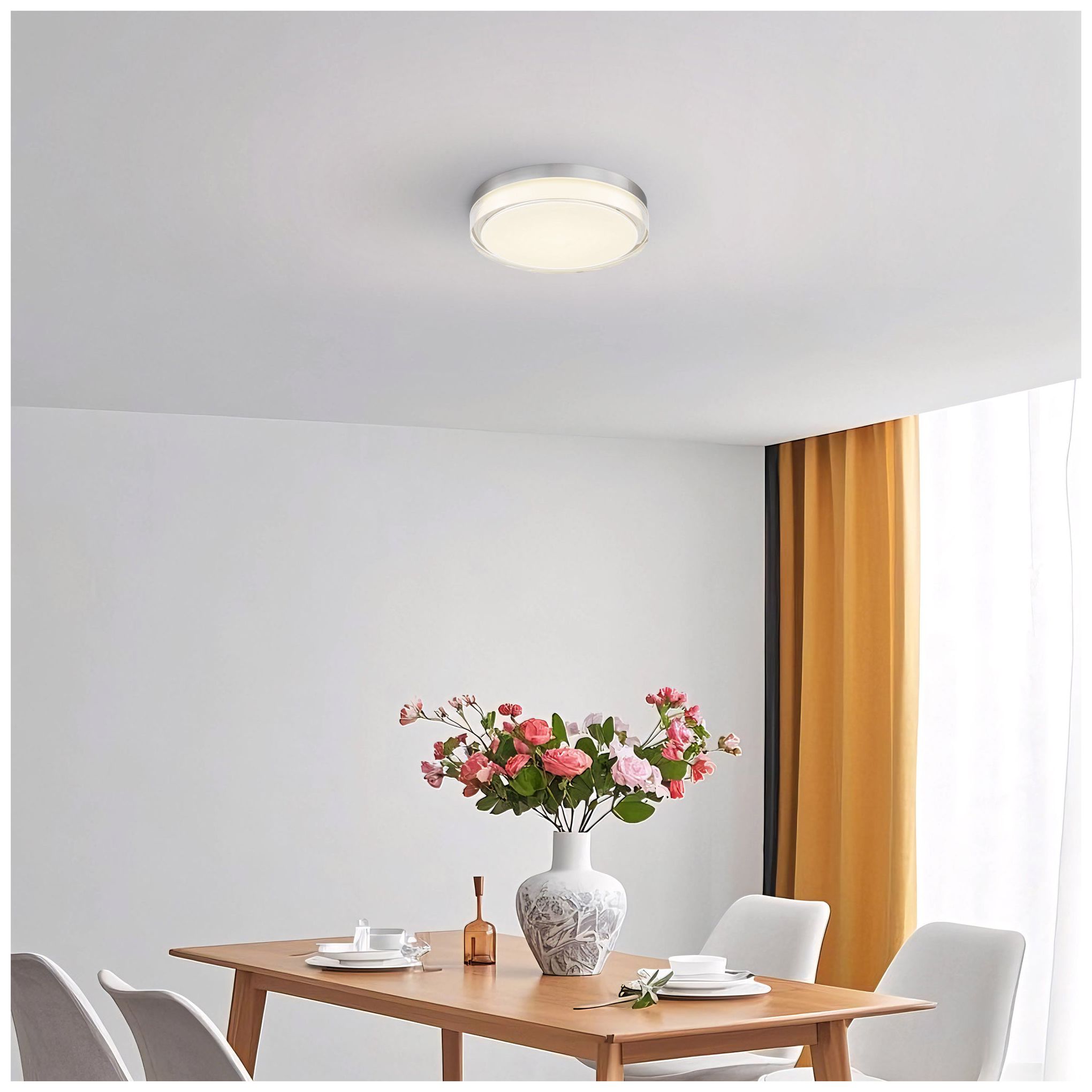 Image 7 Alteck Sunspot 12" Brushed Stainless Steel LED Flush Mount more views