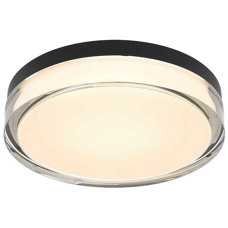 Image 4 Alteck Sunspot 12" Sand Black LED Flush Mount more views