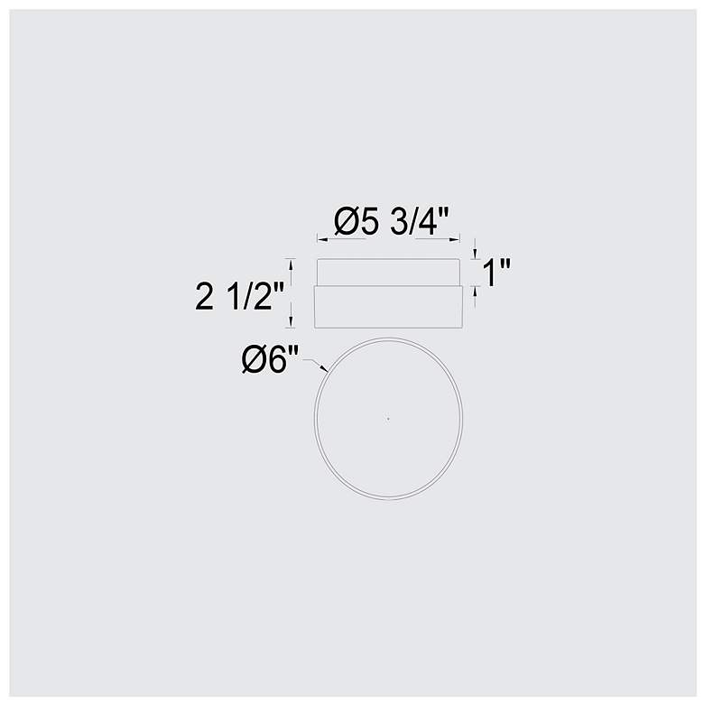 Image 6 Alteck Sunspot 6" Brushed Stainless Steel LED Flush Mount more views