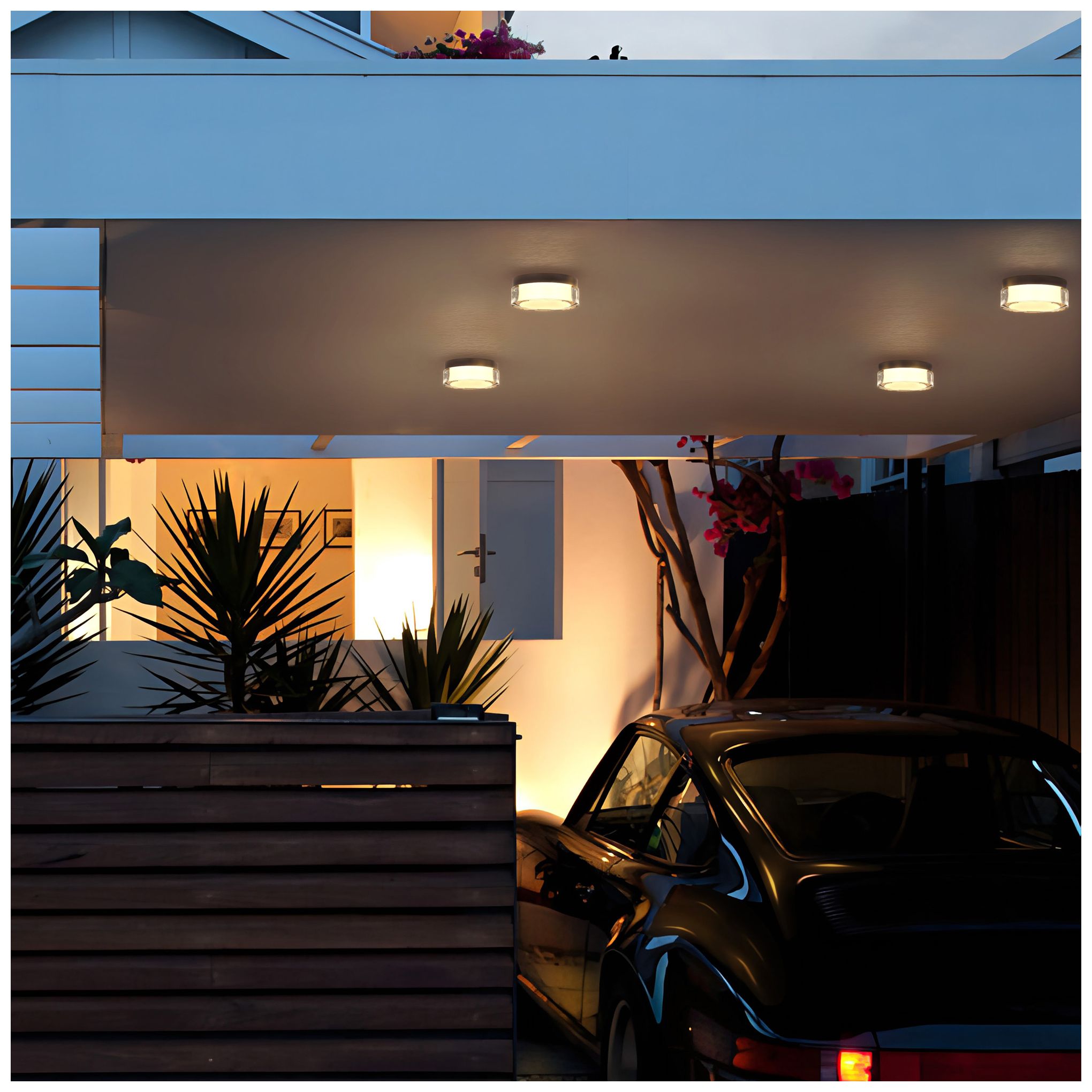 Image 7 Alteck Sunspot 6" Sand Black LED Flush Mount more views