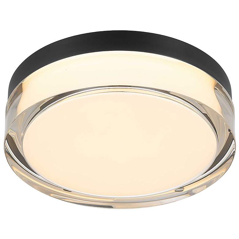 Image 4 Alteck Sunspot 9" Sand Black LED Flush Mount more views