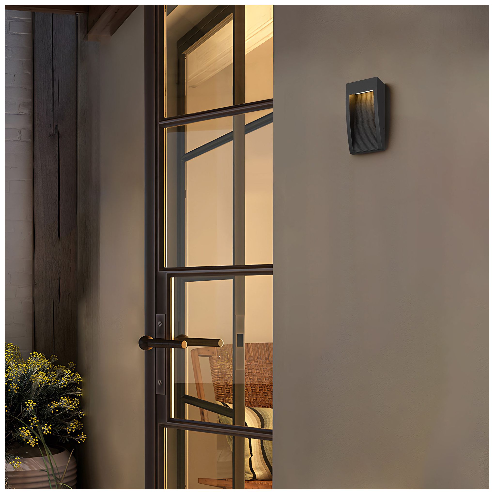 Image 6 Alteck Taper 10" High Sand Black LED Wall Sconce more views