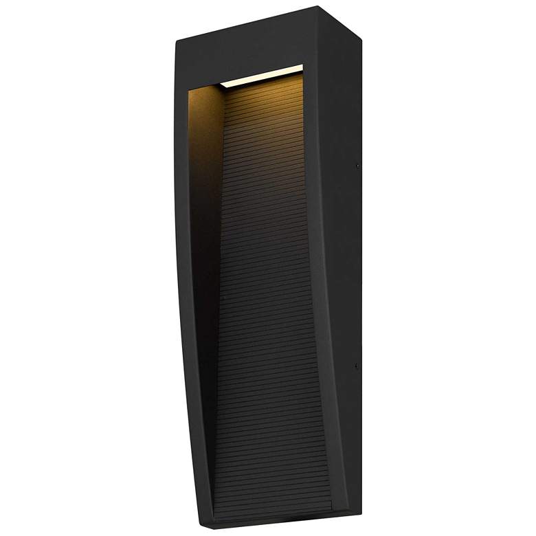 Image 1 Alteck Taper 16" High Sand Black LED Wall Sconce