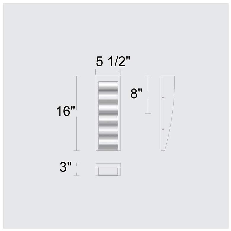 Image 7 Alteck Taper 16" High Sand Black LED Wall Sconce more views