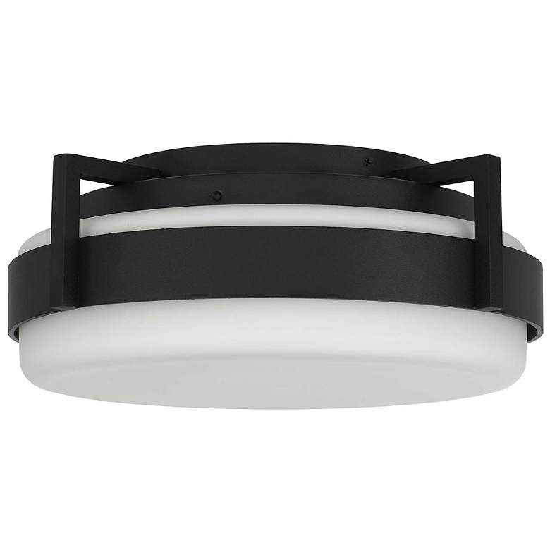 Image 2 Alteck Ted 12" Sand Black LED Flush Mount more views