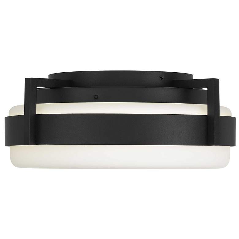 Image 3 Alteck Ted 12" Sand Black LED Flush Mount more views
