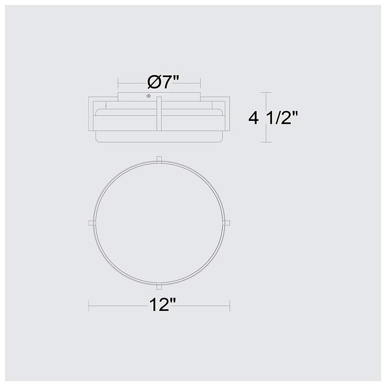 Image 7 Alteck Ted 12" Sand Black LED Flush Mount more views