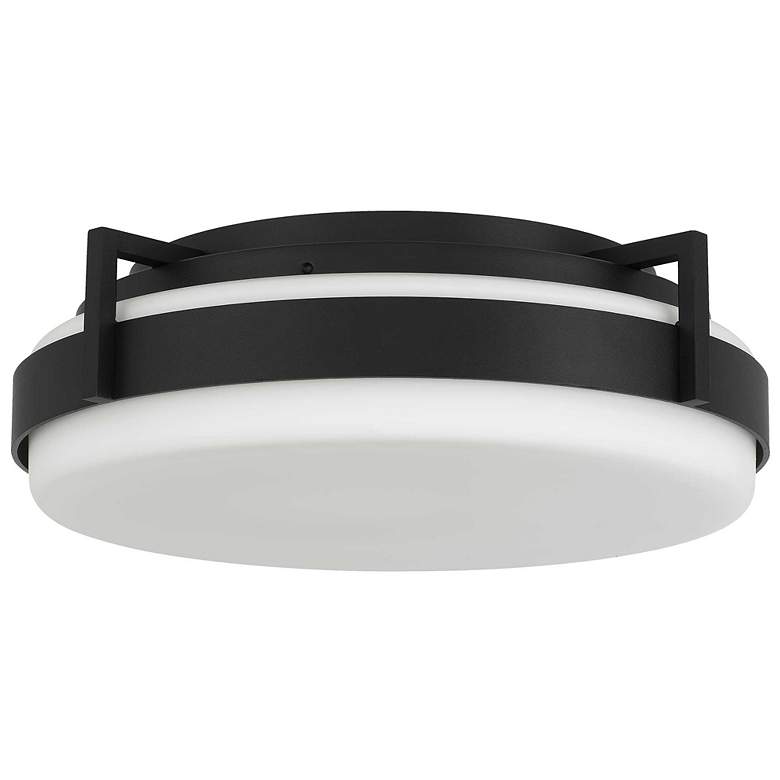 Image 2 Alteck Ted 15" Sand Black LED Flush Mount more views