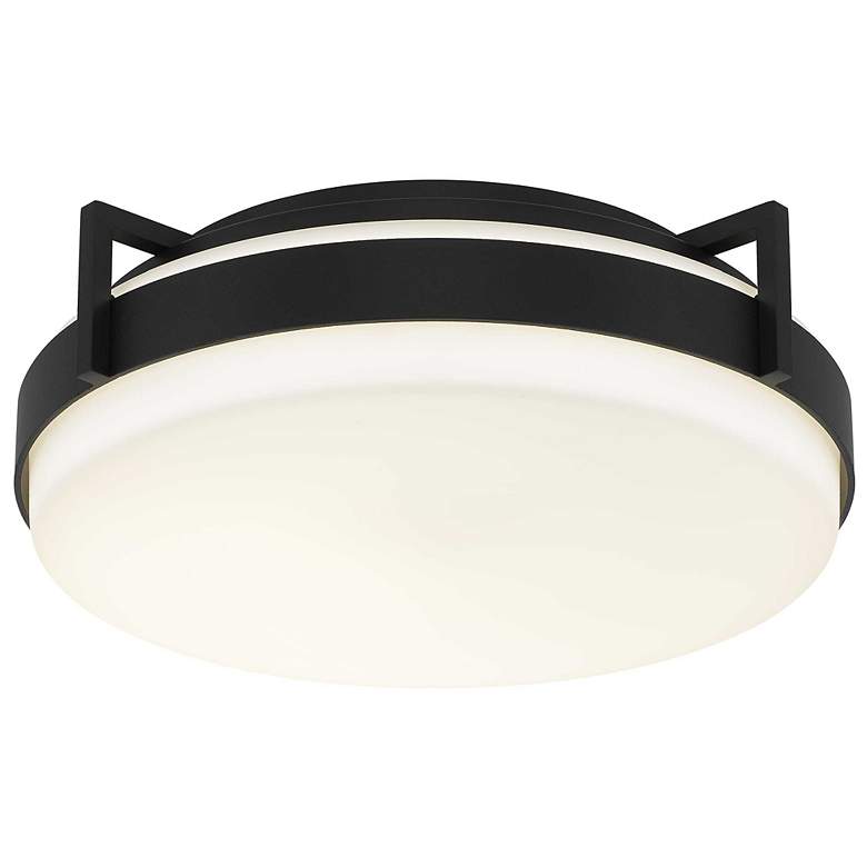 Image 4 Alteck Ted 15" Sand Black LED Flush Mount more views