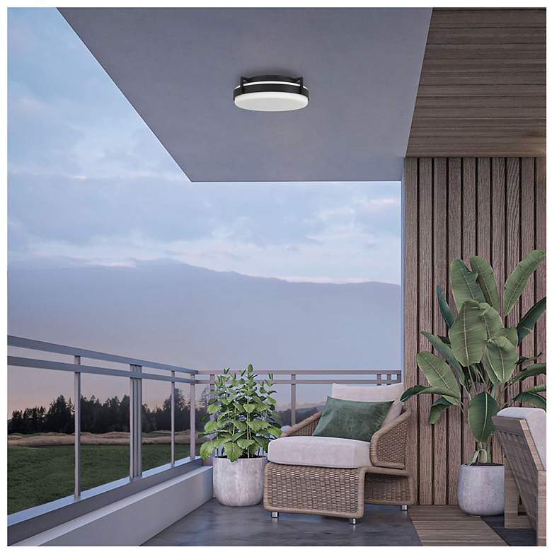 Image 6 Alteck Ted 15" Sand Black LED Flush Mount more views