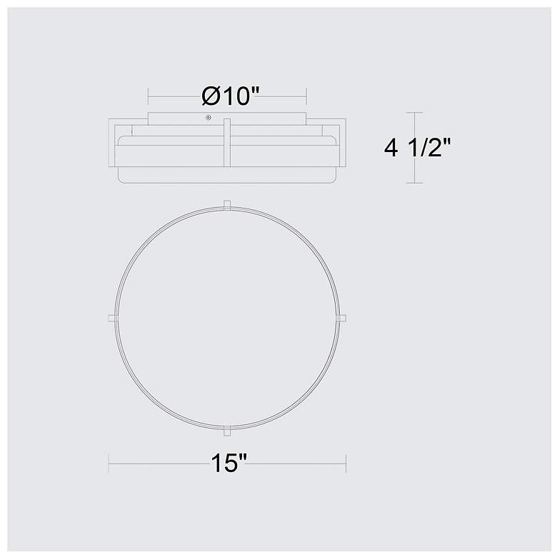 Image 7 Alteck Ted 15" Sand Black LED Flush Mount more views
