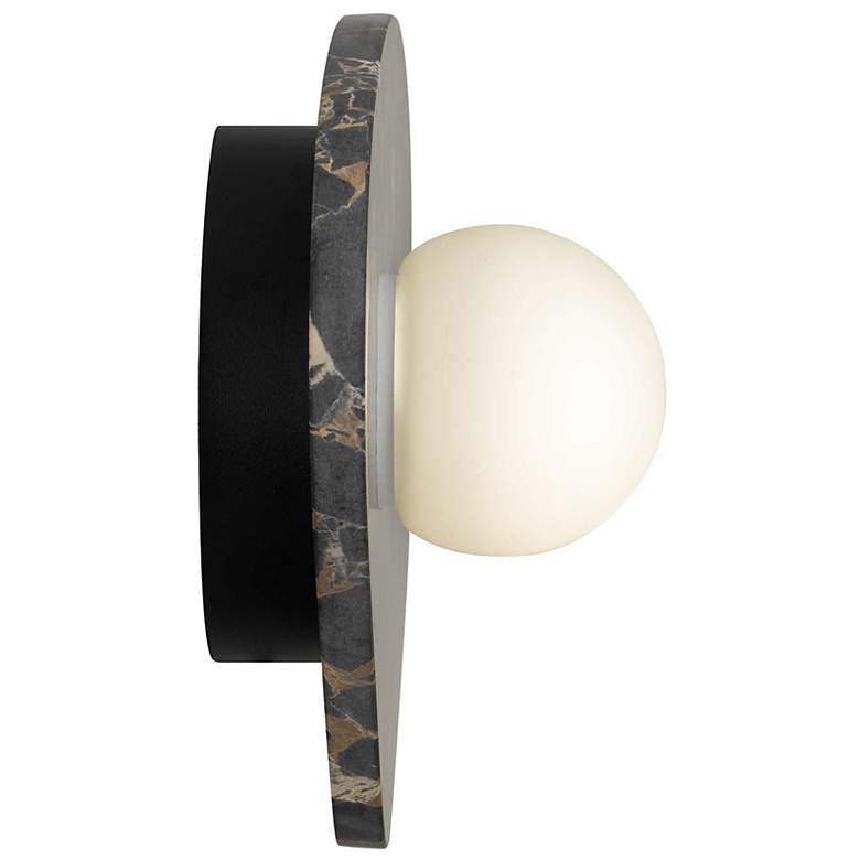 Image 3 Alteck Tenere 12" Wide Black/Gold Marble LED Wall Sconce more views