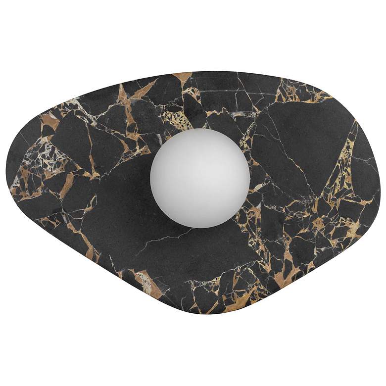Image 4 Alteck Tenere 12" Wide Black/Gold Marble LED Wall Sconce more views