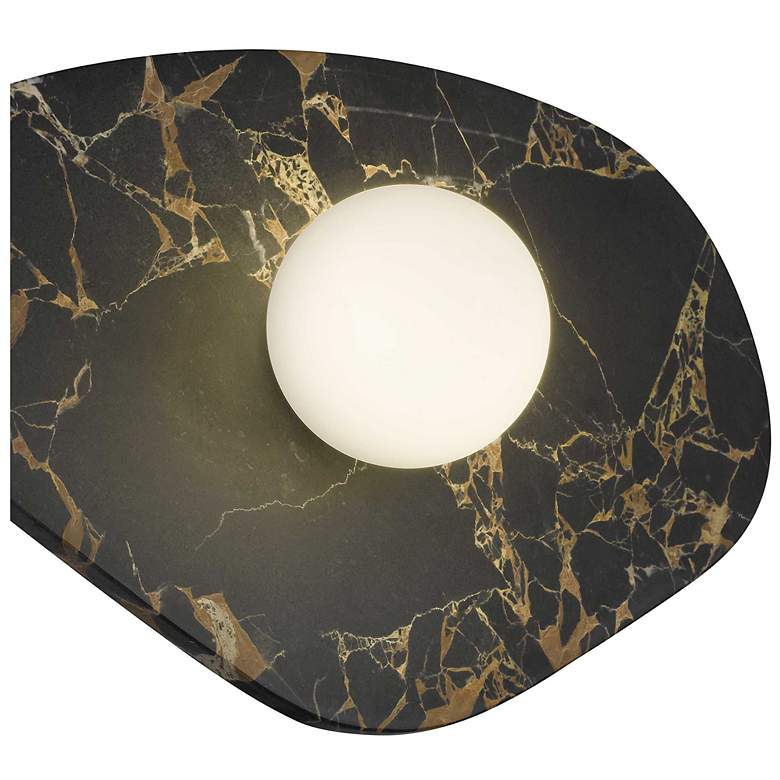 Image 5 Alteck Tenere 12" Wide Black/Gold Marble LED Wall Sconce more views