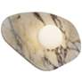 1_Alteck Tenere 12" Wide White/Black Marble LED Wall Sconce