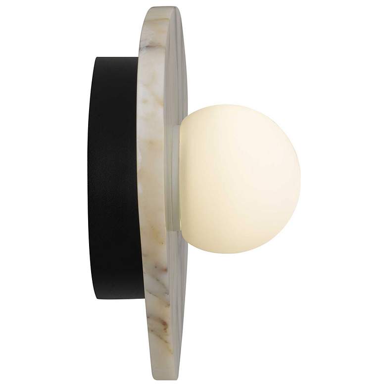 Image 4 Alteck Tenere 12" Wide White/Black Marble LED Wall Sconce more views