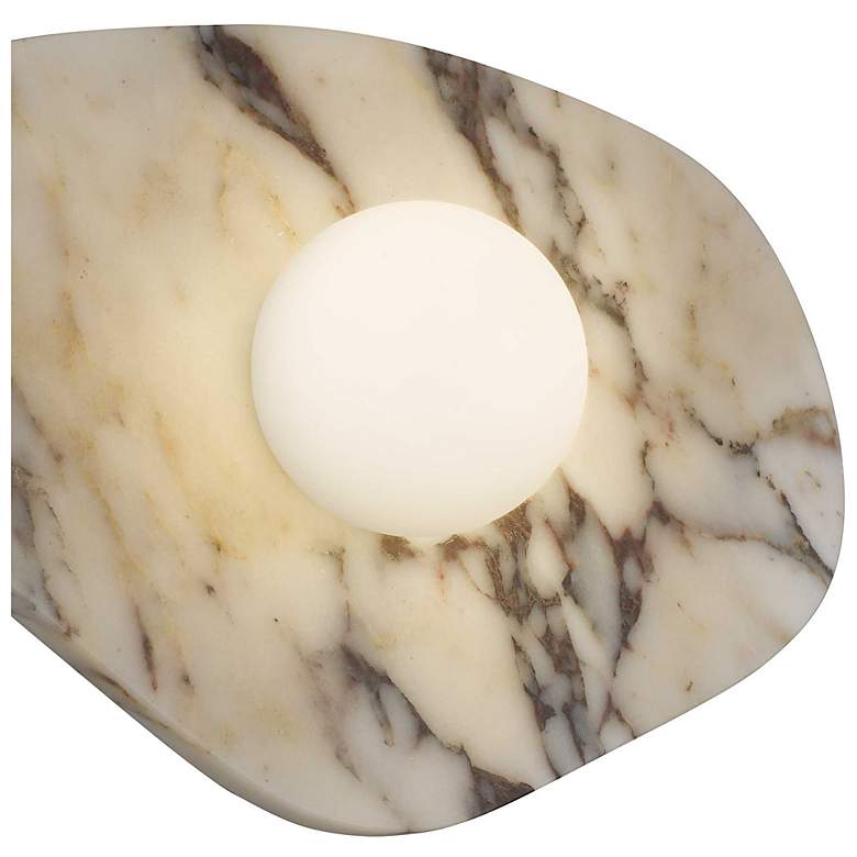 Image 5 Alteck Tenere 12" Wide White/Black Marble LED Wall Sconce more views