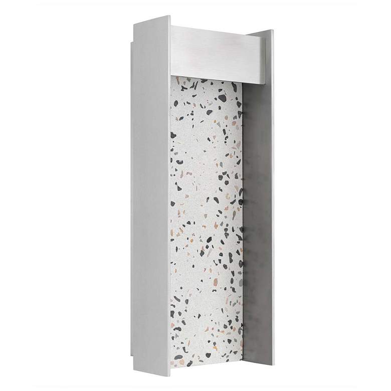 Image 1 Alteck Terrazzo 14" High Brushed Aluminum LED Wall Sconce