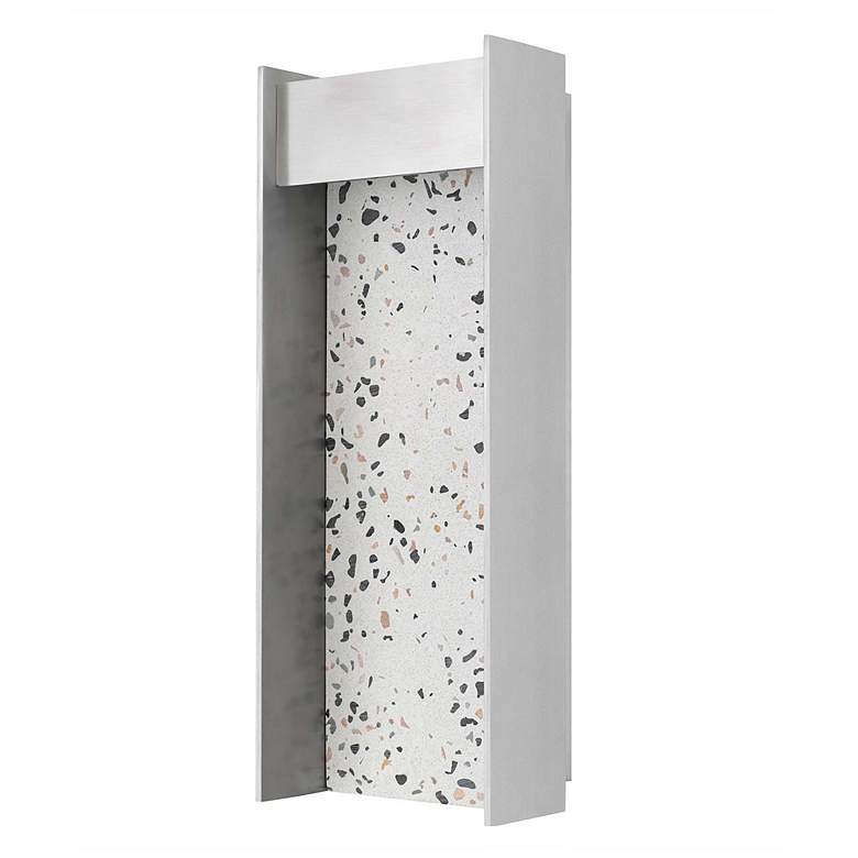 Image 2 Alteck Terrazzo 14" High Brushed Aluminum LED Wall Sconce more views