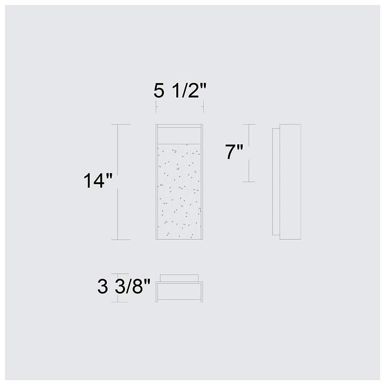 Image 7 Alteck Terrazzo 14" High Brushed Aluminum LED Wall Sconce more views